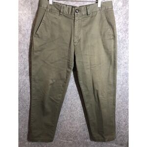 Barbour Pants Mens 32x32 Olive Green Tailored Slim Fit Stretch Chino Casual